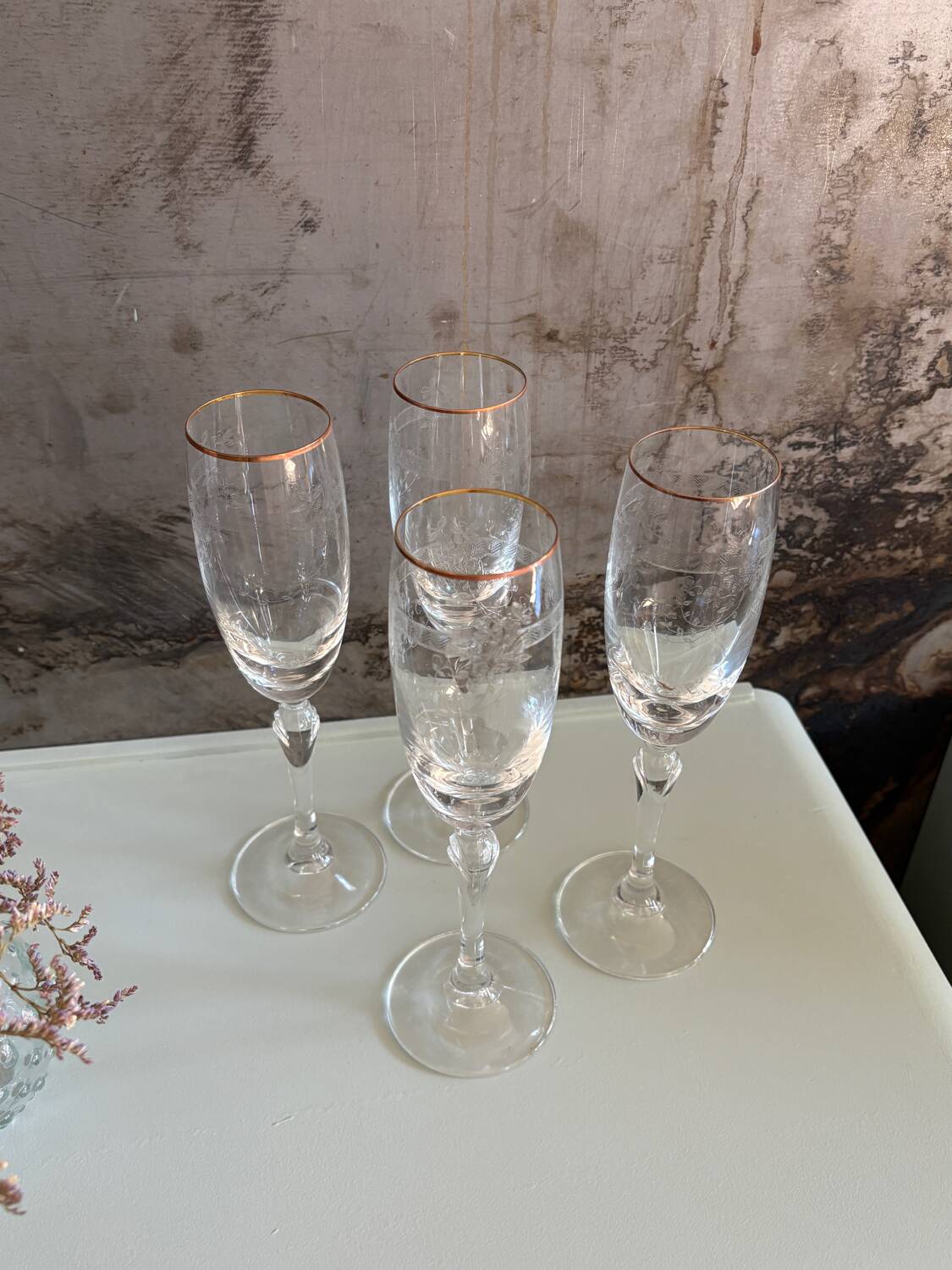 Flûtes à champagne en cristal