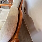 Scandinavian solid teak bench 1970