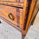 Meuble de rangement vitrine à 5 tiroirs style directoire