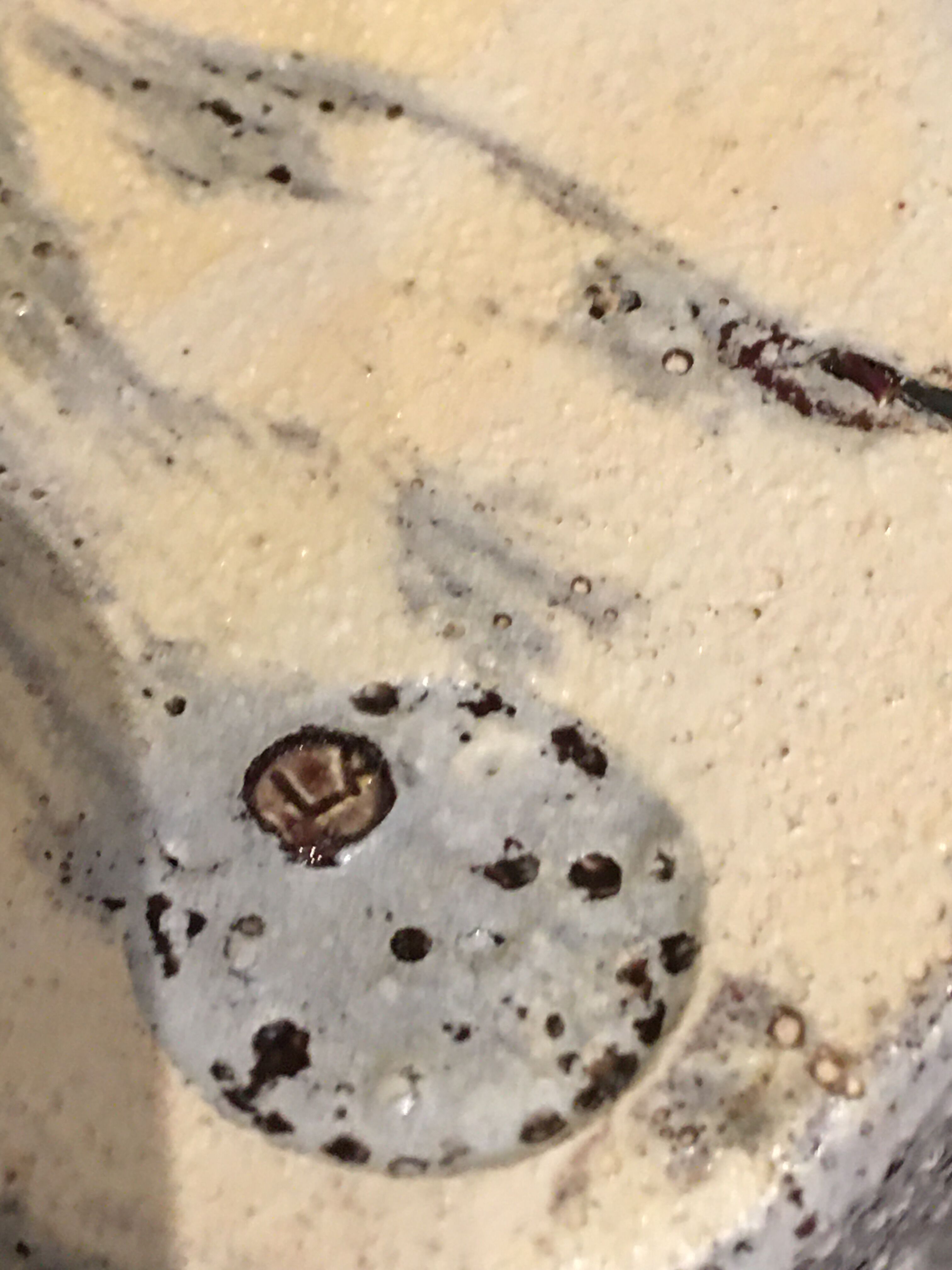 Enamel sandstone cut-out vase