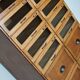 English Haberdashery Shop Cabinet with Glass Fronted Drawers, Circa 1930s