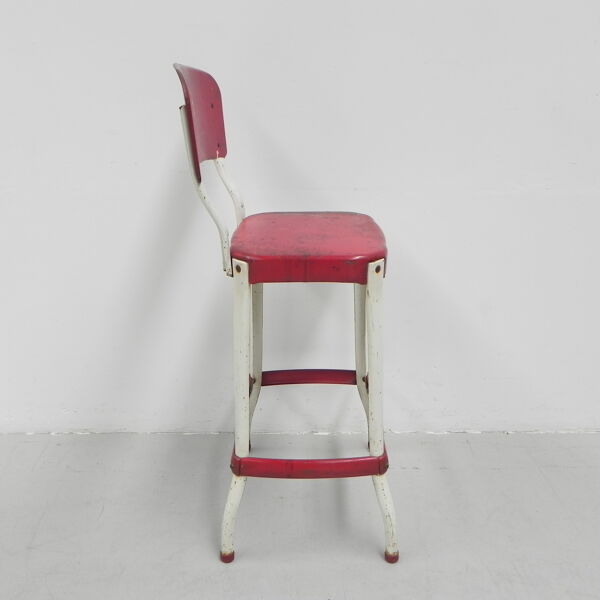 Tabouret de bar industriel en acier, tabouret, Cosco