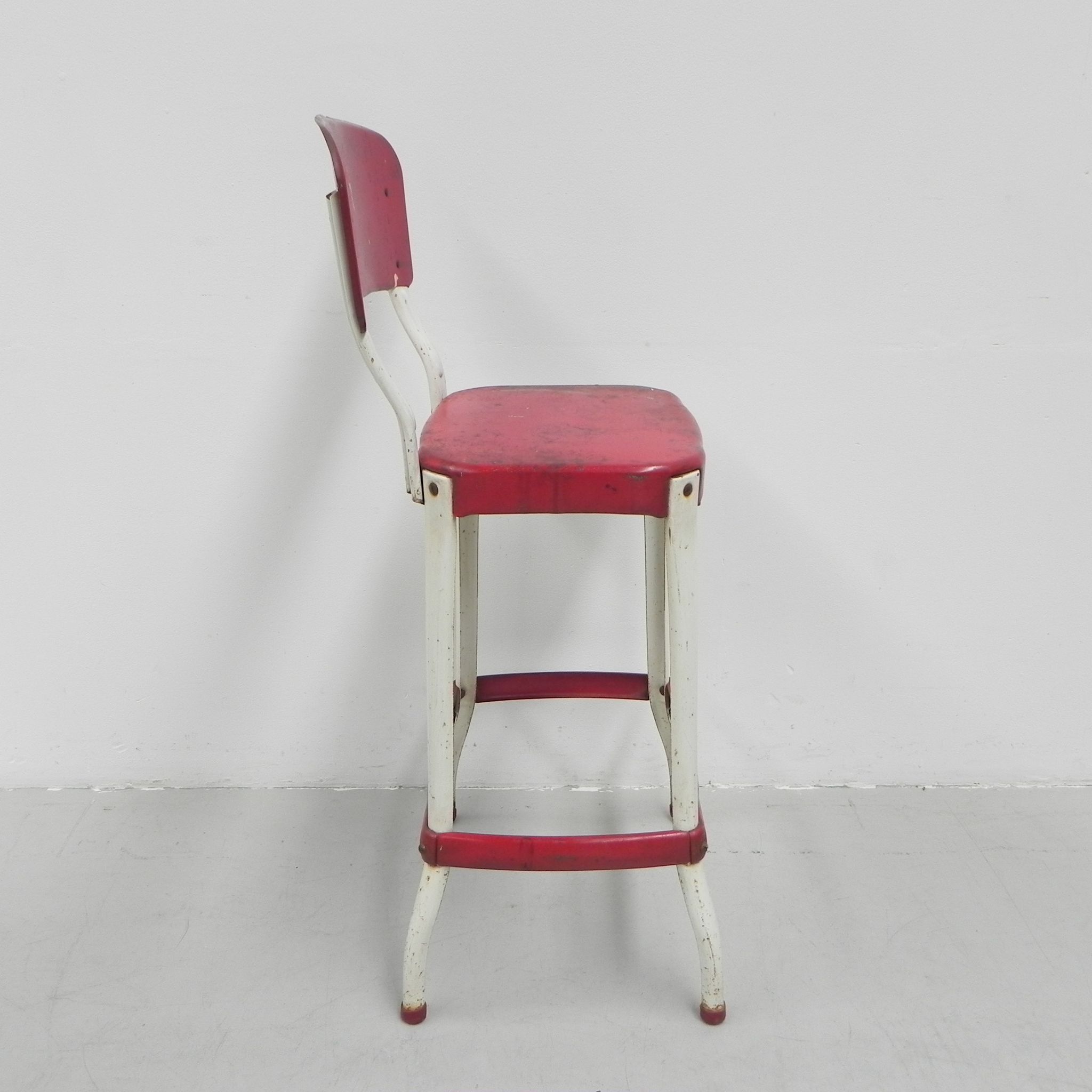 Industrial steel bar stool, stool, Cosco