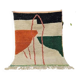 Handmade pure wool rug, size 100 x 200 cm.