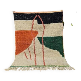 Handmade pure wool rug, size 100 x 200 cm.