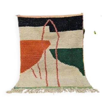 Handmade pure wool rug, size 100 x 200 cm.