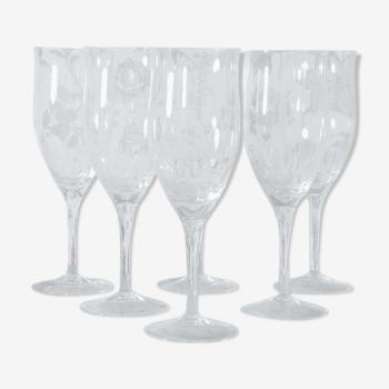 Six 40s wine glasses