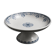Old footed bowl Sarreguemines Mignon blue faience vintage