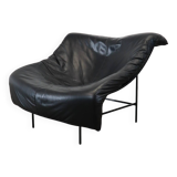 vintage Black leather Butterfly chair by G. van den Berg for Montis, 1980s
