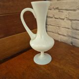 Vintage white opaline amphora vase