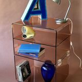 Occasional furniture in smoked Plexiglas from the 70s