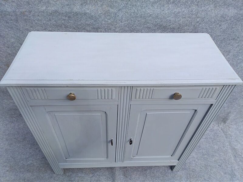 Parisian buffet from the 40s, 50 set in painted wood