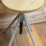 Vintage round wooden stool