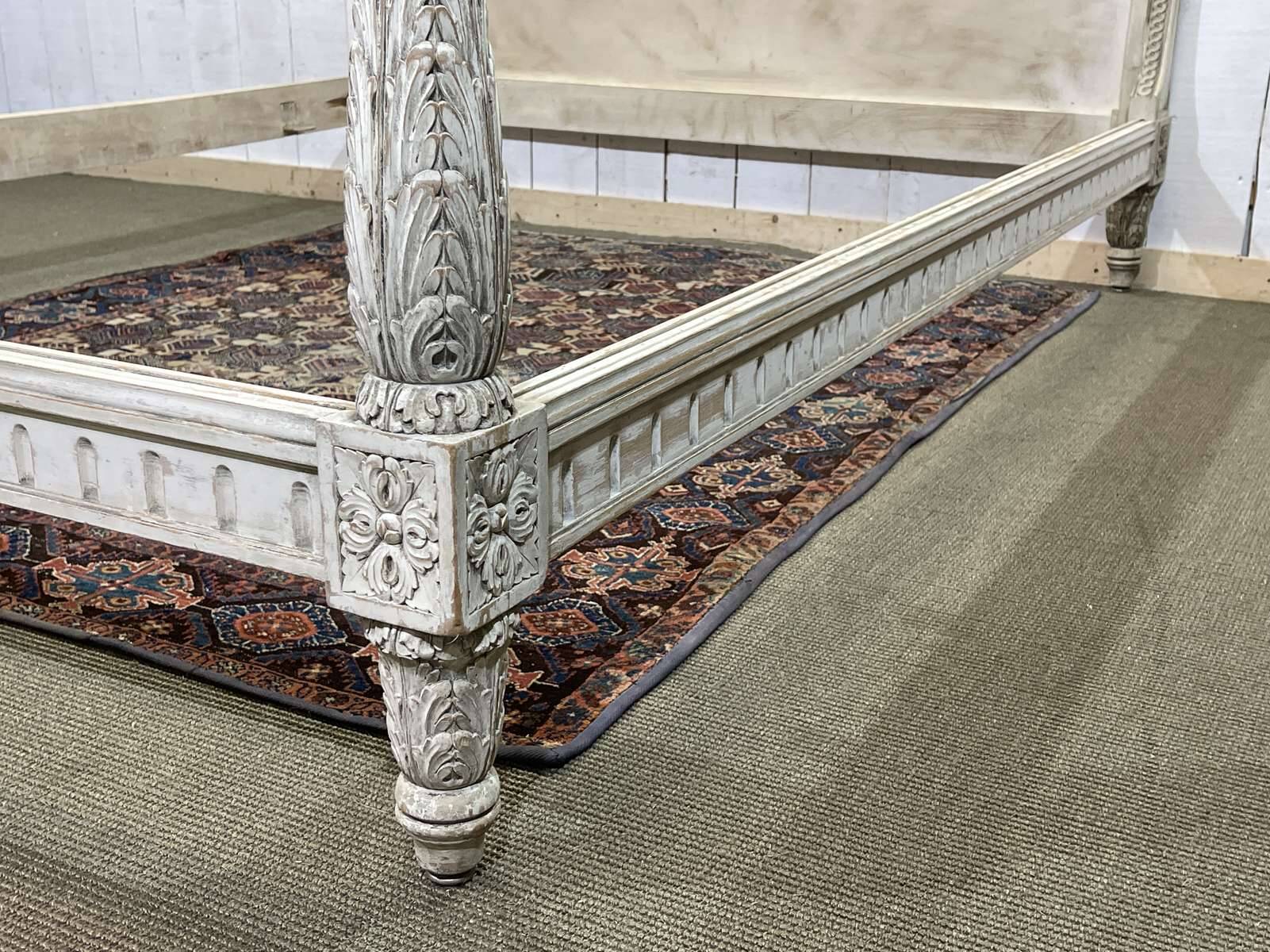 Louis XVI beech bed known as "à la Balleroy", early 20th century