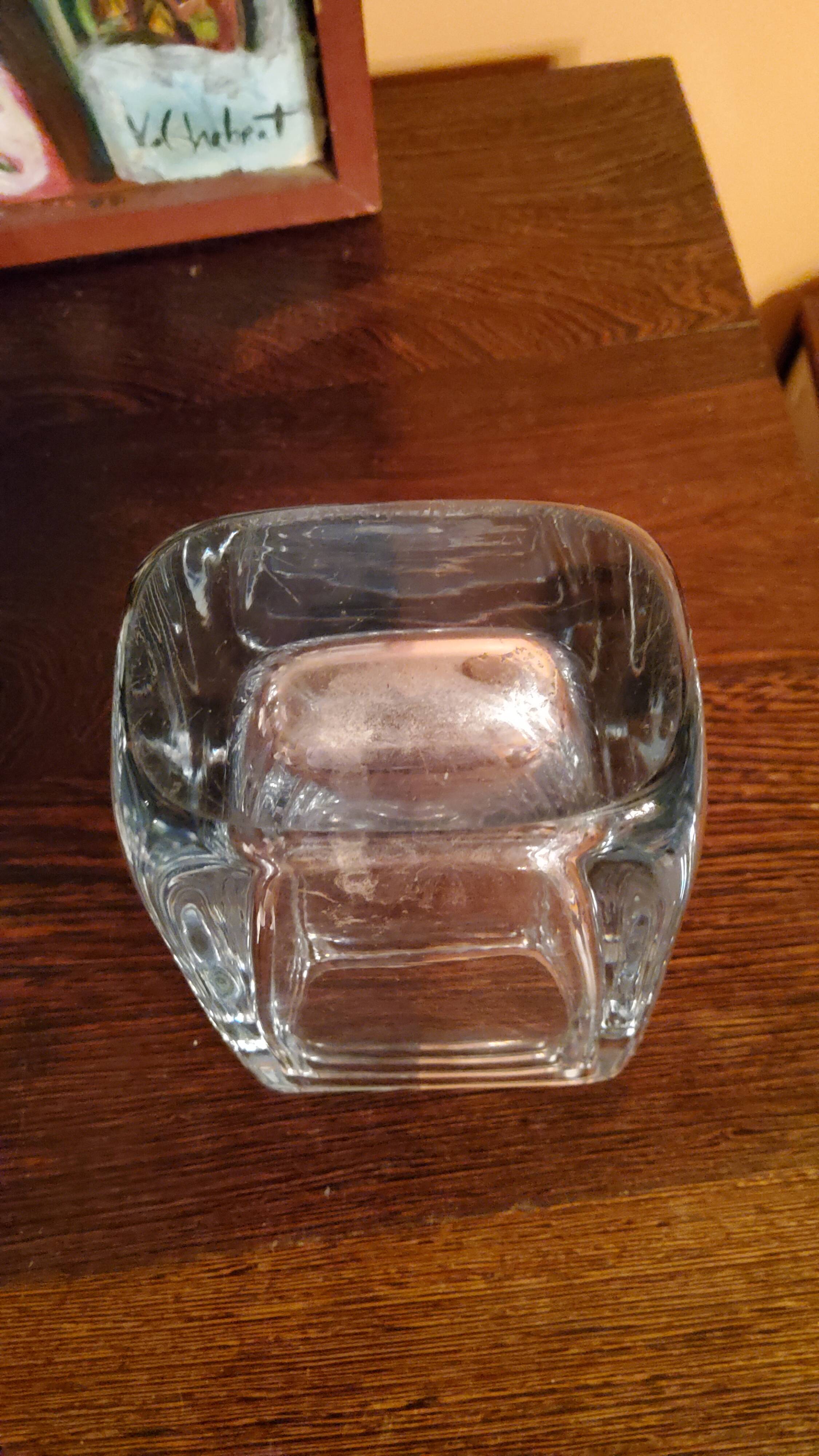 Scandinavian crystal vase from the 50s
