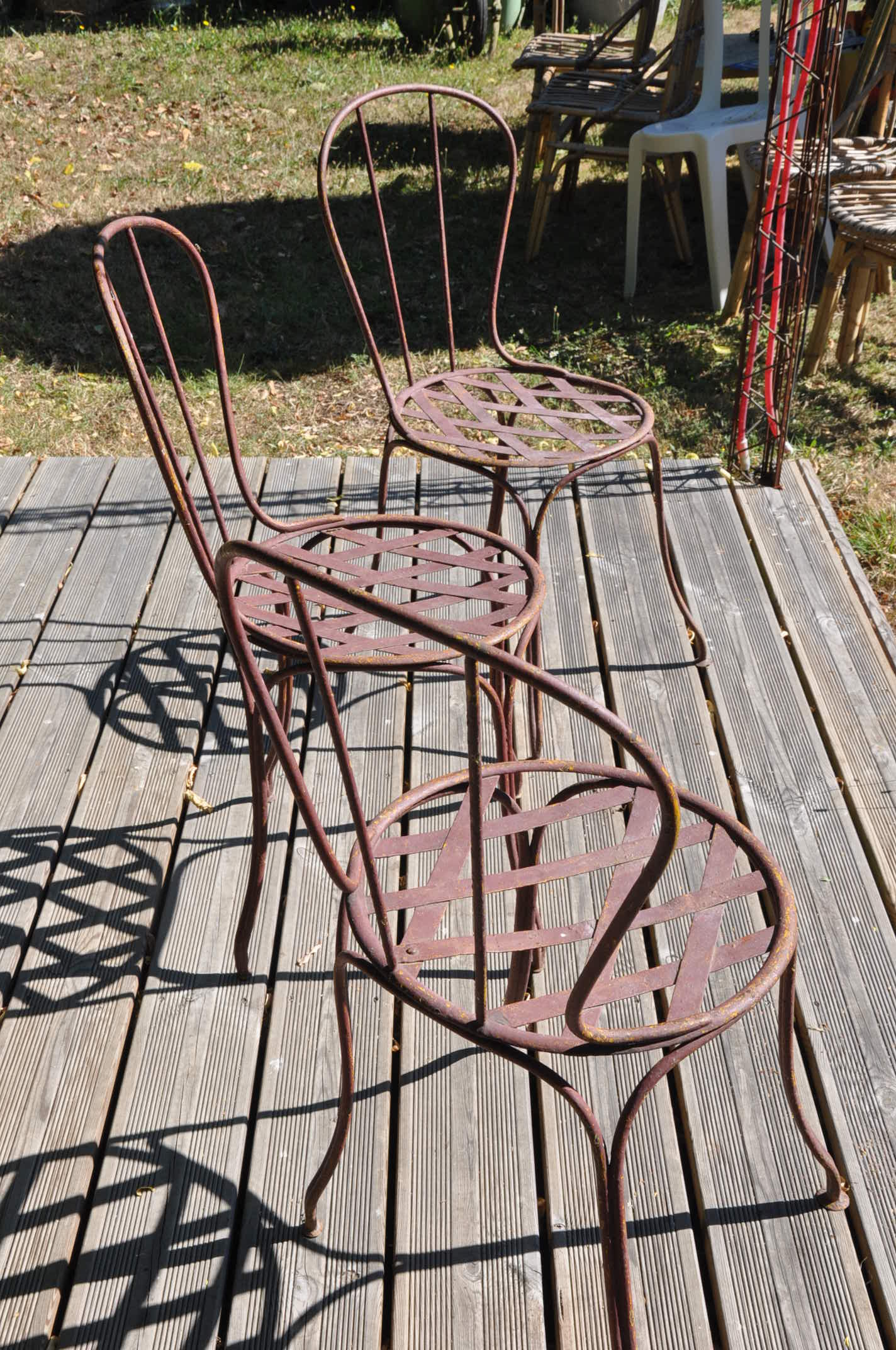 Set of 3 garden chairs