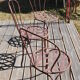 Trio de chaises de jardin