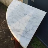 Antique Louis XVI style corner unit with marble top