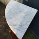 Antique Louis XVI style corner unit with marble top