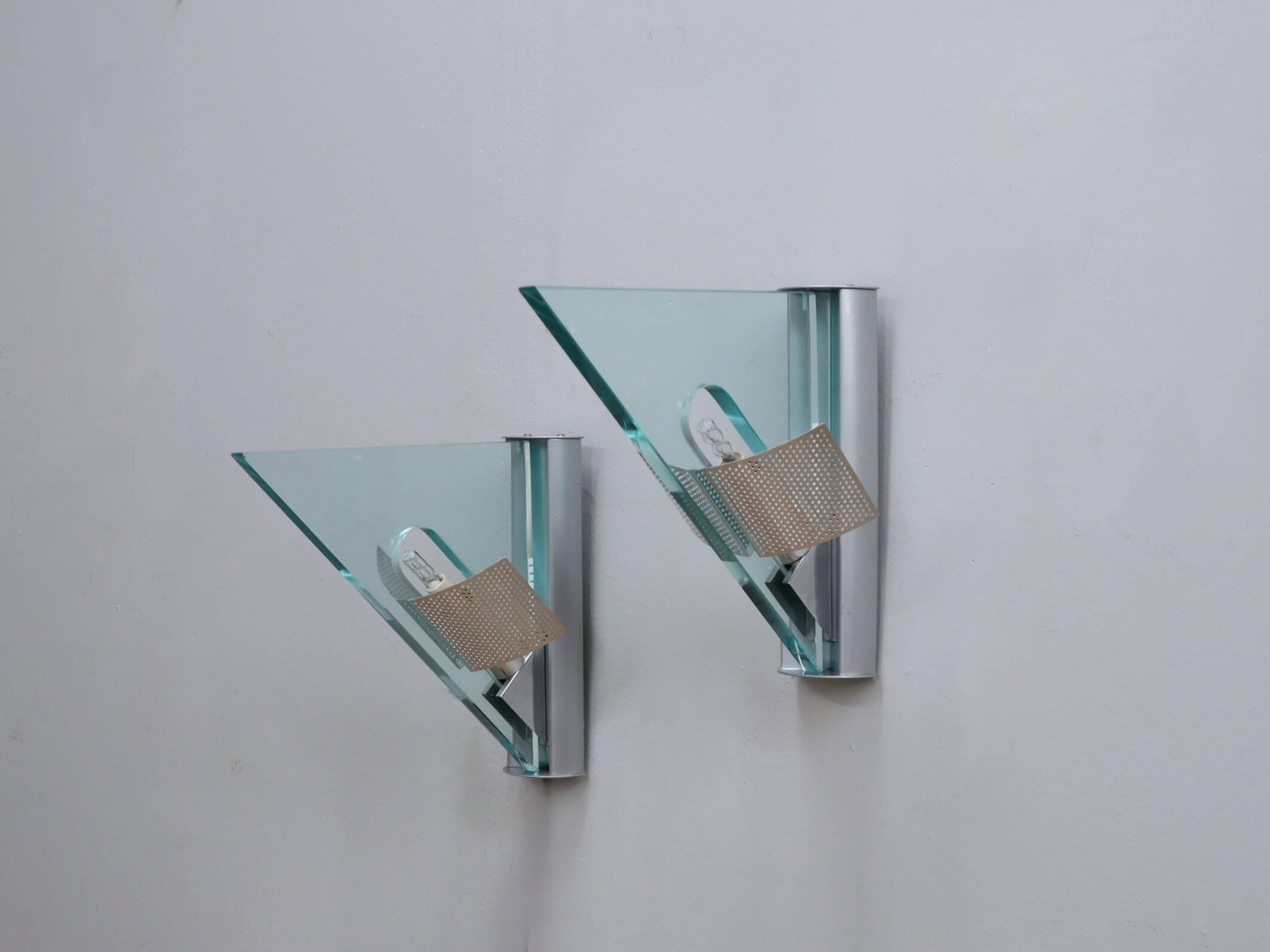 Artemide Icaro wall sconces Carlo Forcolini post-modern design 1980s
