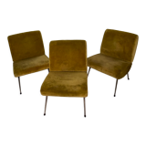 Suite de trois fauteuils pelfran  modèle kiss