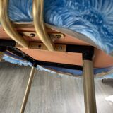 Chaise moumoute bleu