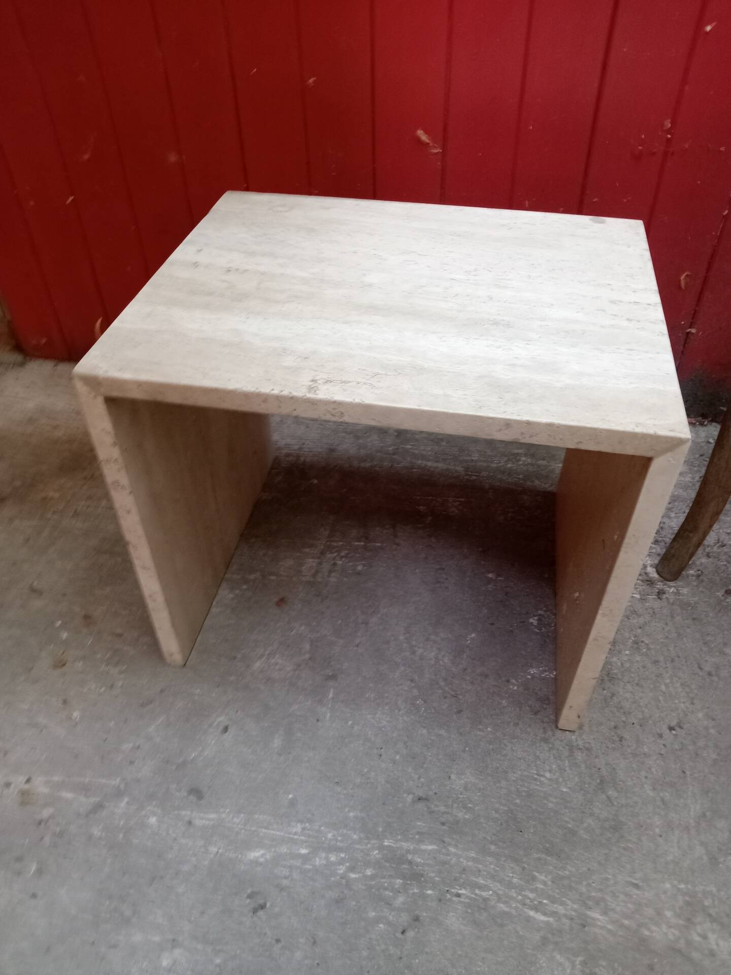 Travertine coffee table