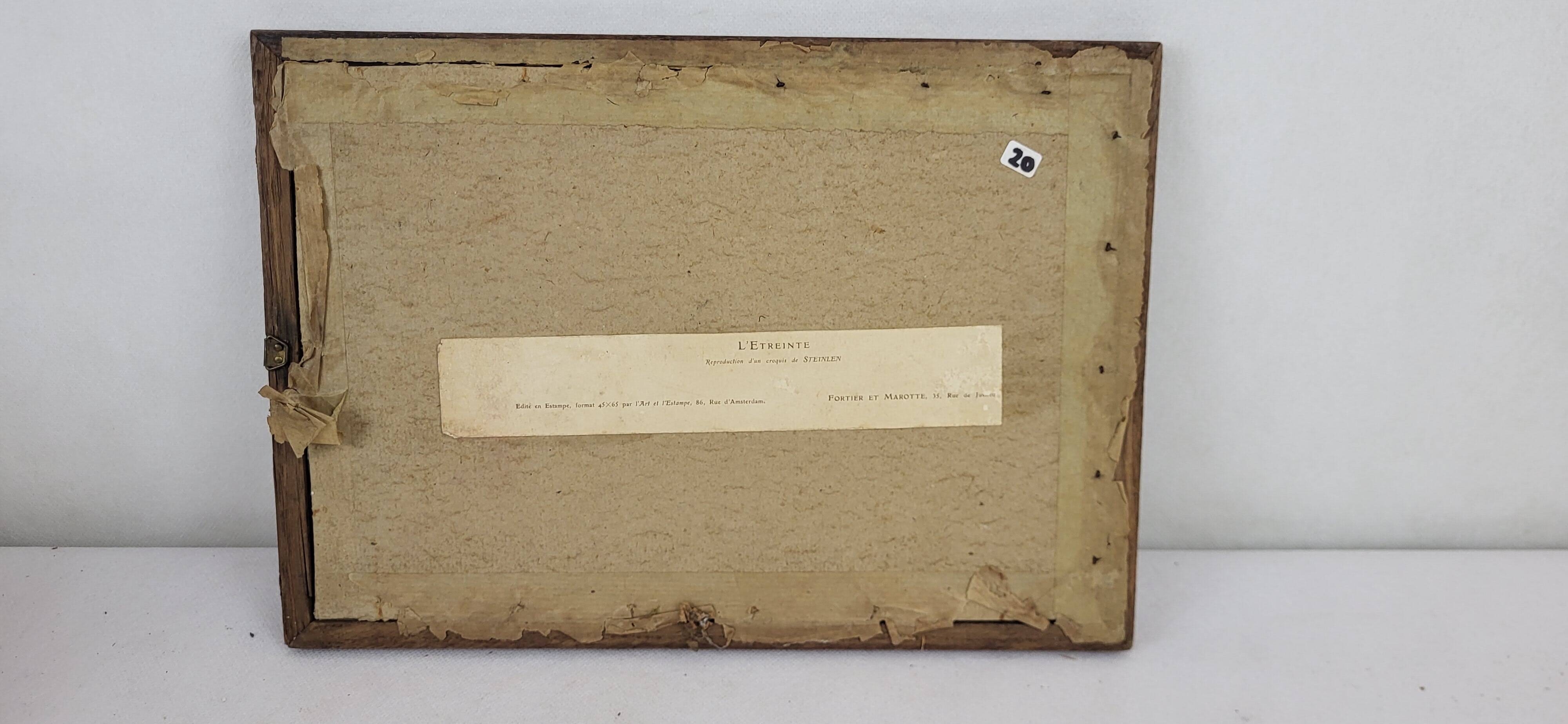 Print "The Kiss" by Steinlen (1859 - 1923)