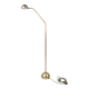 Lampadaire vintage Hustadt à 2 têtes flexibles, laiton mat