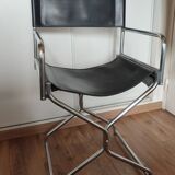 Chaise en acier tubulaire et skaï