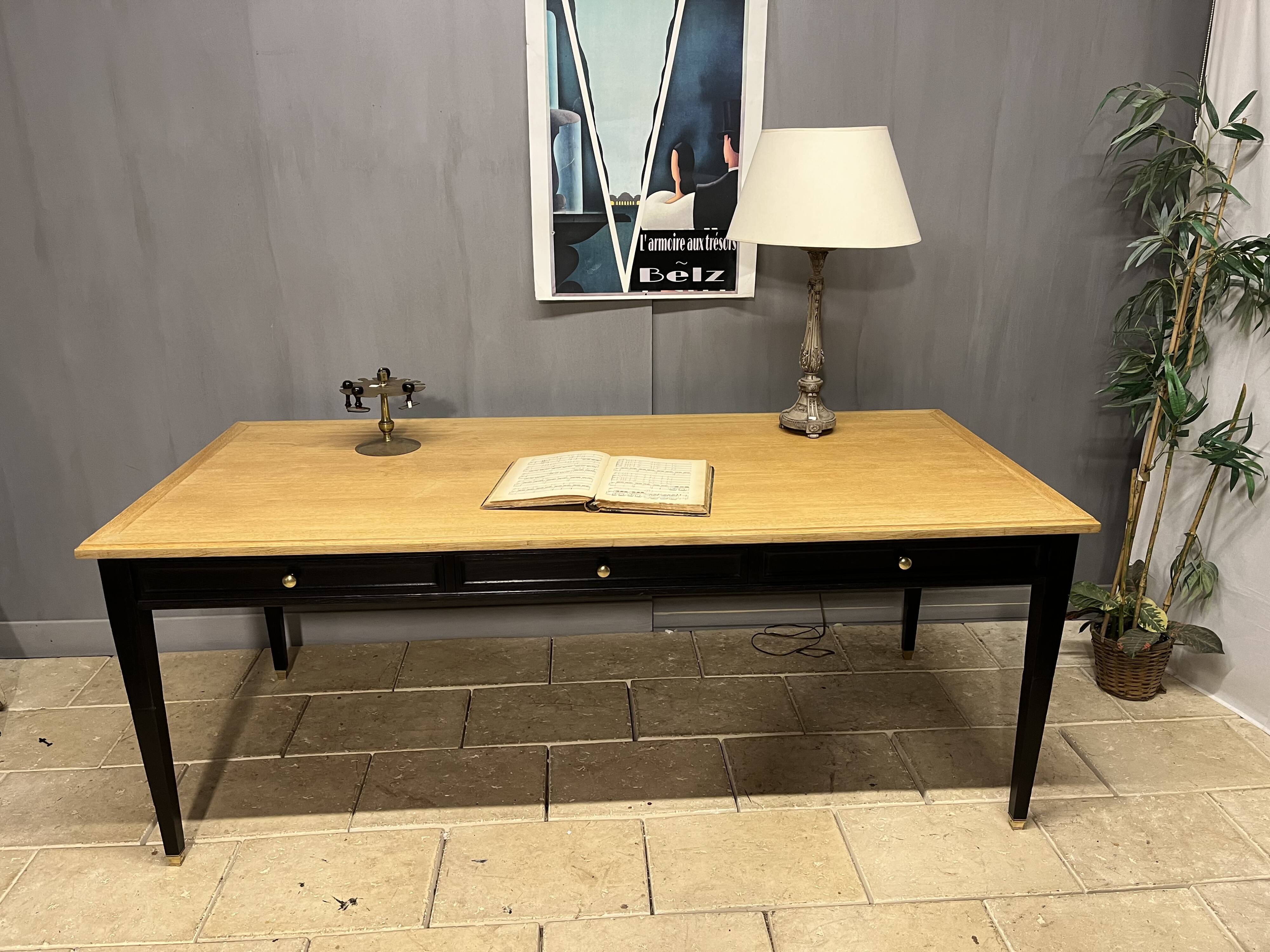 Administration table for dining room or rectangular oak desk