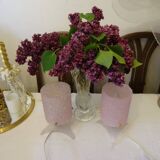 Duo of lamps in plexiglas 50/60