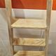 Vintage pine towel rack shelf ladder