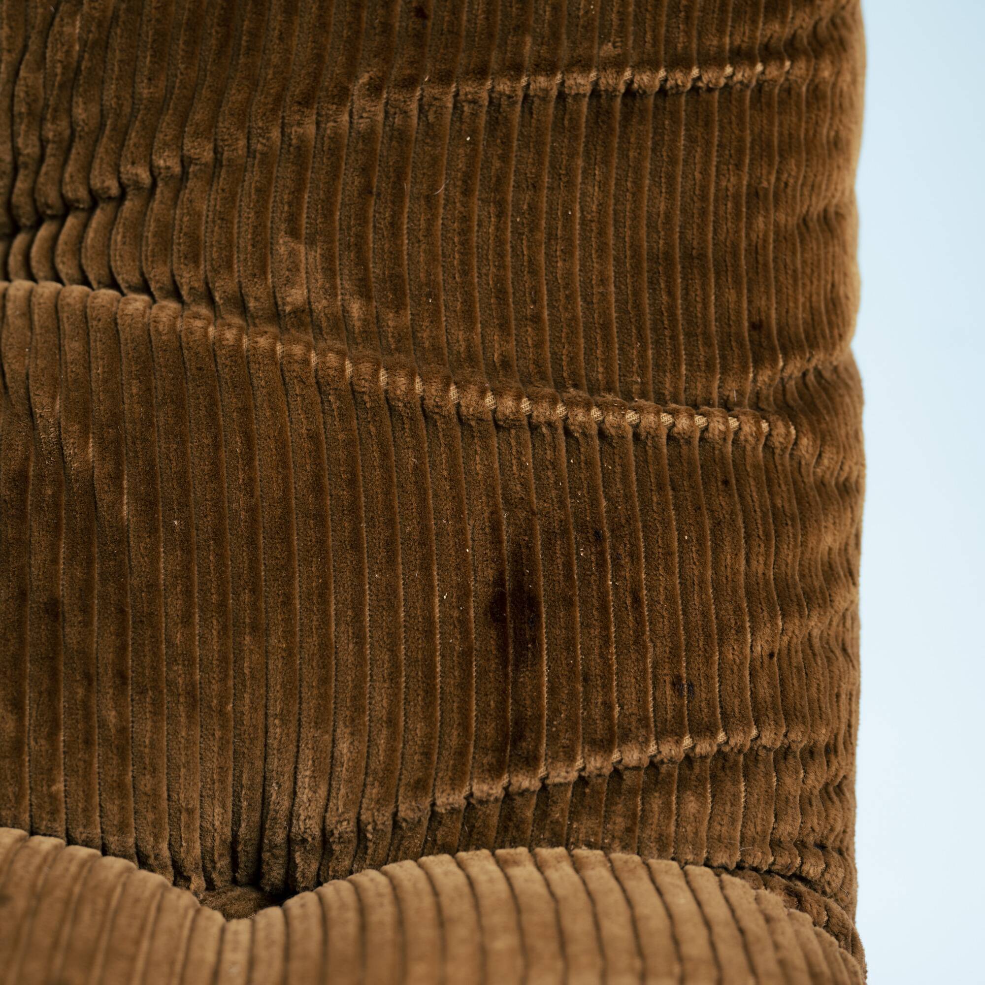 Pair of Modular Armchairs in Brown Corduroy by DUX, Sweden, 1970s