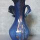 Gold and blue design vase Torcheux