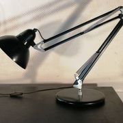 Large black Aluminor articulated desk lamp made in France vintage 1970