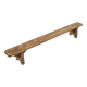 Mid century low wooden bench, France ca. 1850