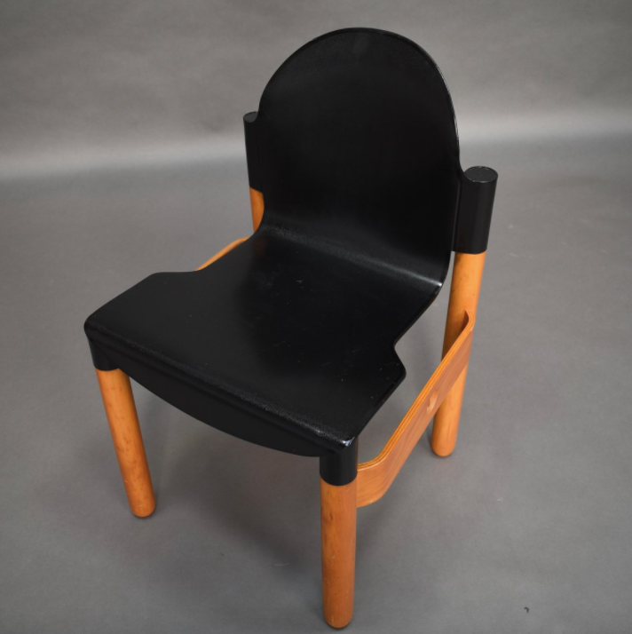 Plastic and birch chair by Gerd Lange for Thonet 70s