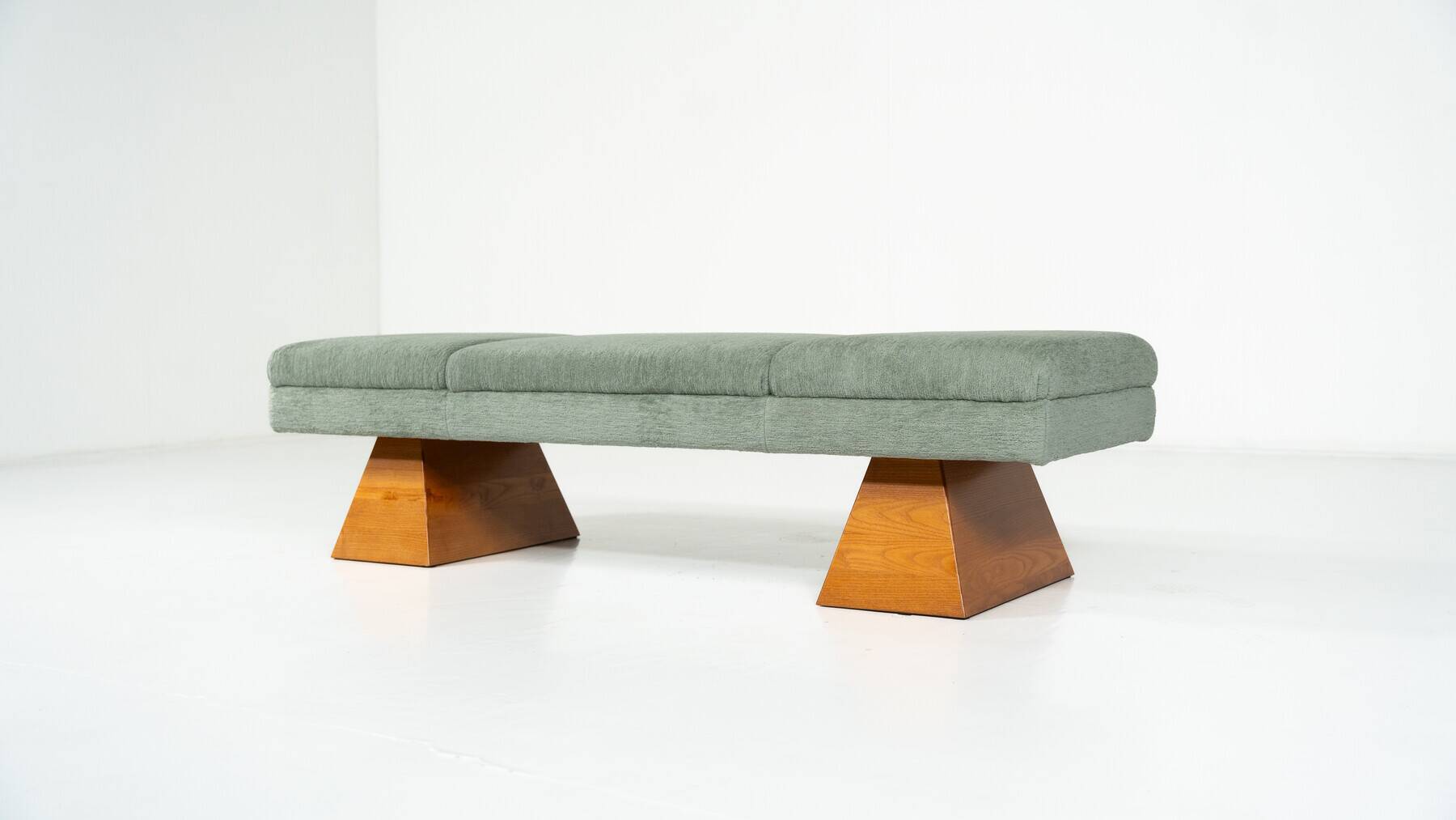 Contemporary Bench, Wood and Fabric, Italy