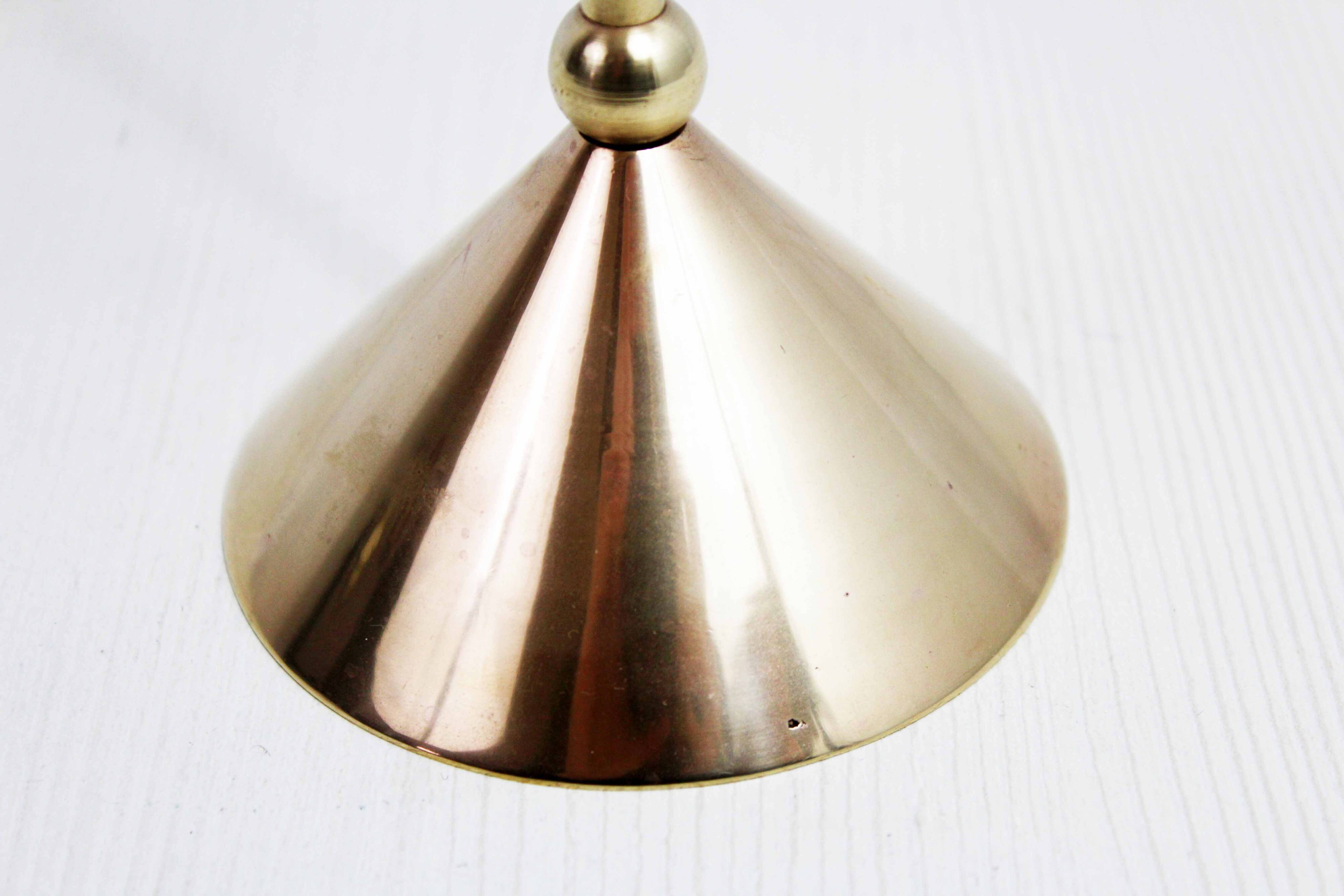 Scandinavian brass candle holder