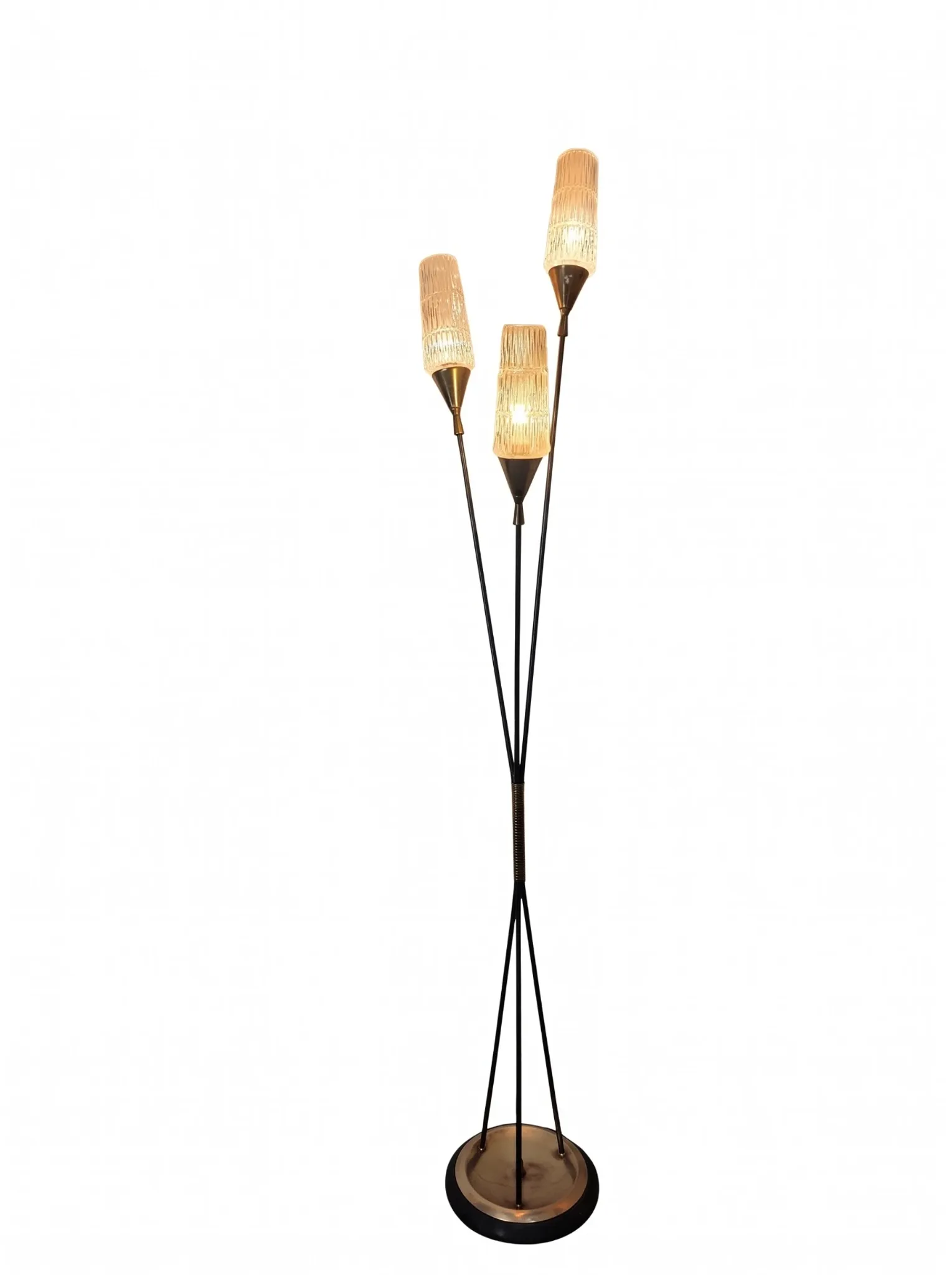 Lampadaire vintage 3 feux des années 60