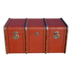 Ancienne malle de voyage cintrée