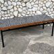 Mid-century teak coffee table with graphic motif, Germany 1950-60