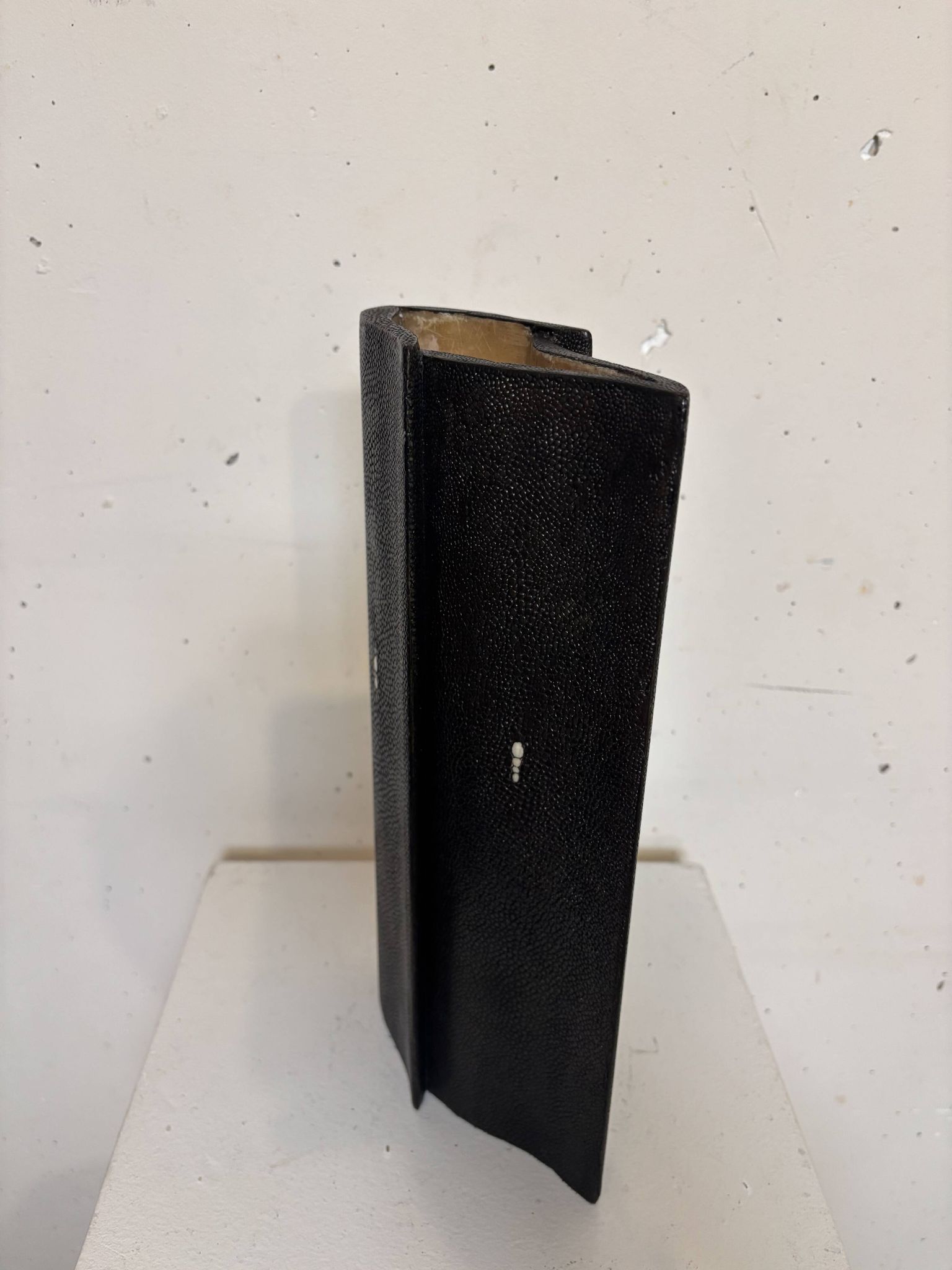 Geometric shagreen vase Ria & Yiouri Augousti, 1990