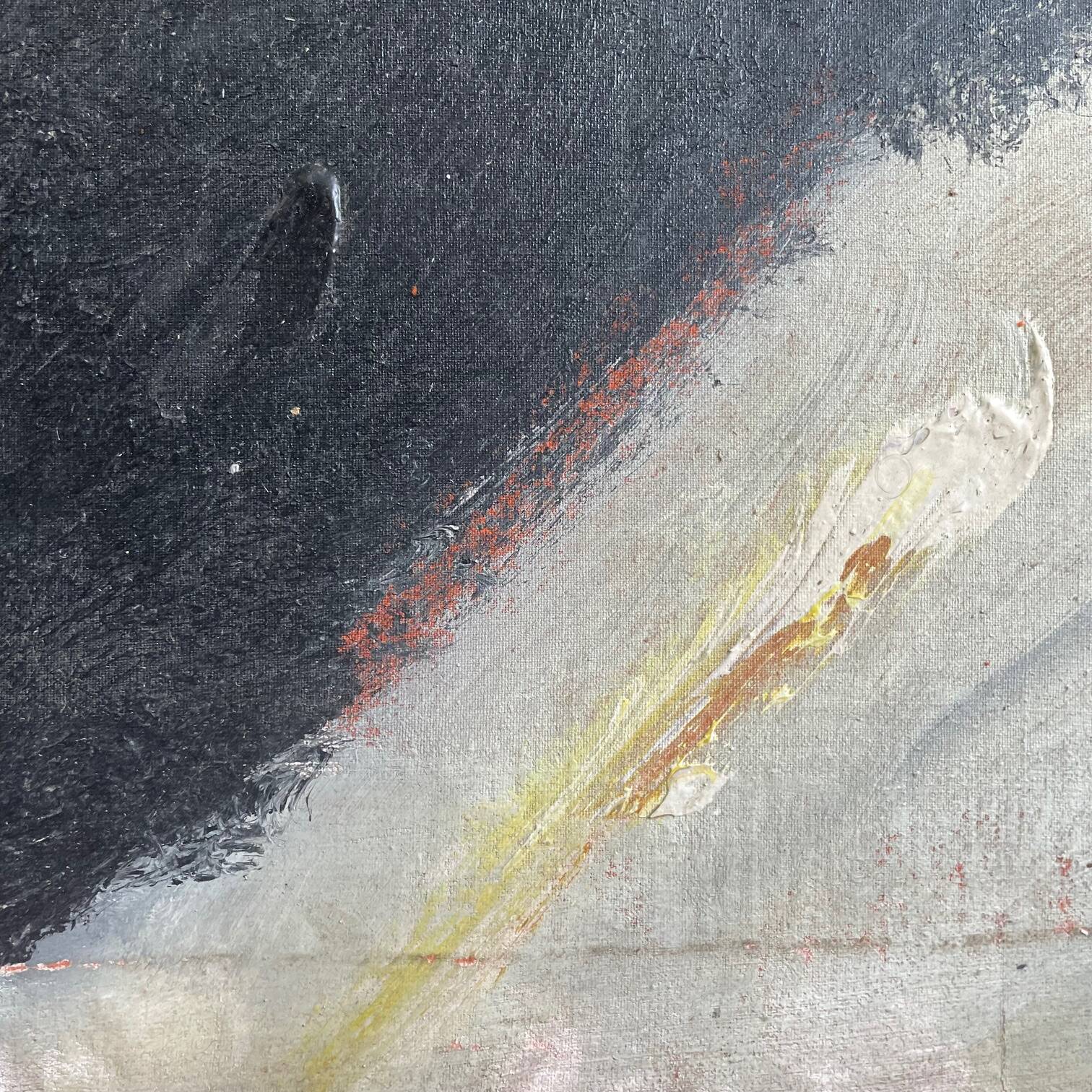 Large Acrylic Painting on Jute, 150 x 250 cm, unframed, ca 1980s