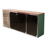 Guido Faleschini Astro Marble and Leather Sideboard for i4 Mariani 1979
