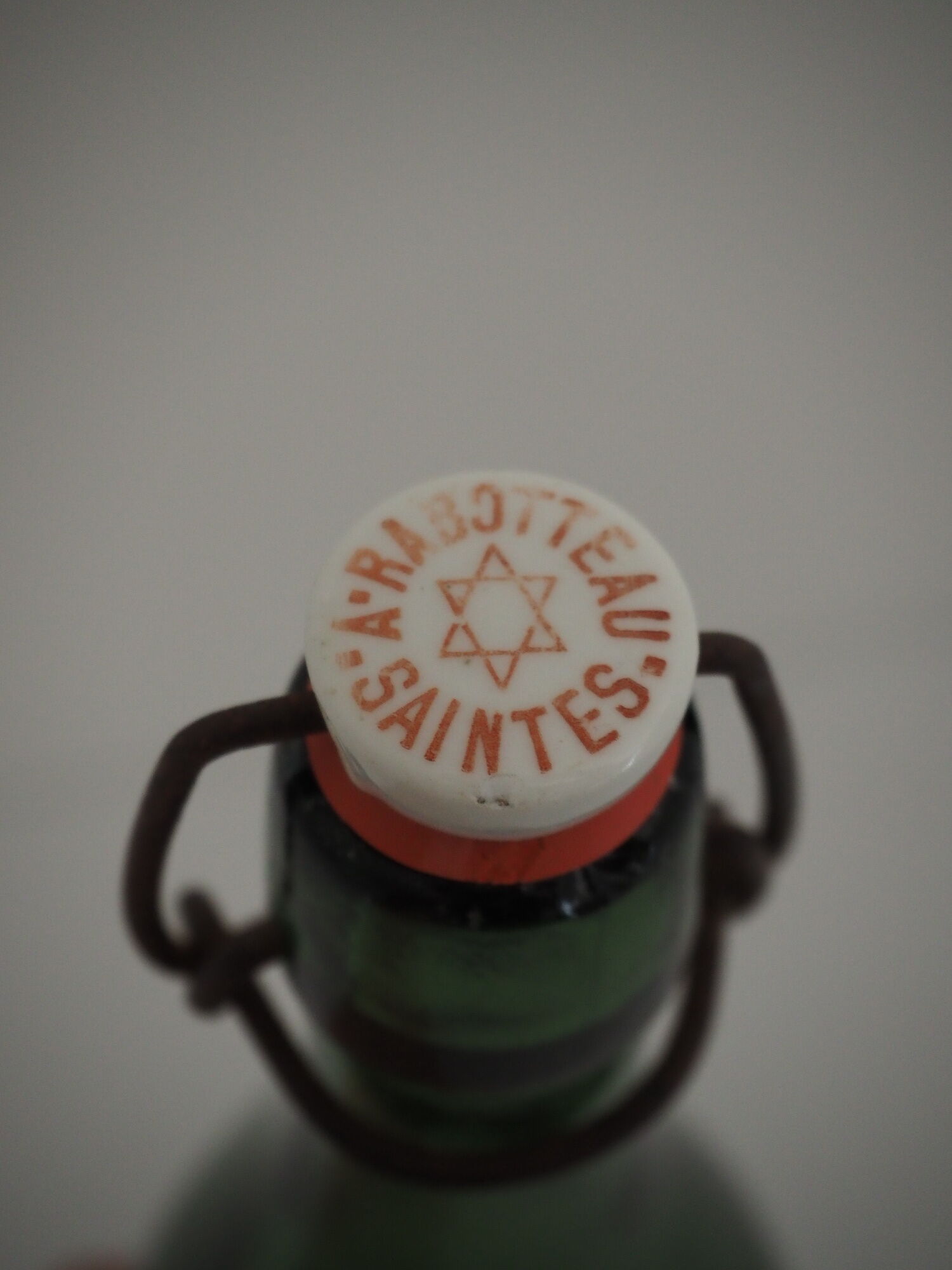 Glass bottle "Brasserie St-Michel - A. Rabotteau - Saintes".