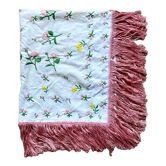 Nappe ancienne brodée 89 x102 cm