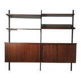 Scandinavian rosewood modular bookcase Pira Mobel system year 60