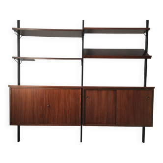 Scandinavian rosewood modular bookcase Pira Mobel system year 60